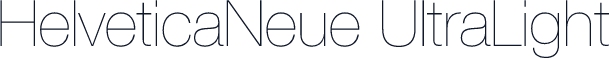 HelveticaNeue UltraLight