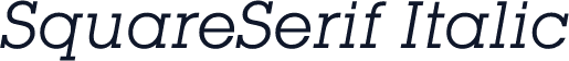 SquareSerif Italic