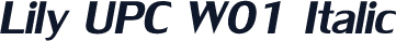 Lily UPC W01 Italic