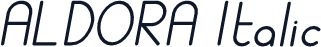 ALDORA Italic
