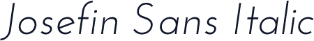 Josefin Sans Italic
