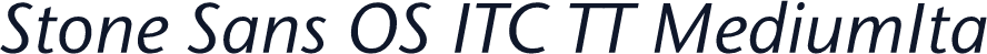 Stone Sans OS ITC TT MediumIta