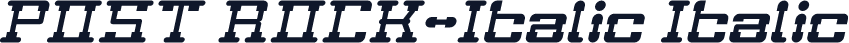 POST ROCK-Italic Italic