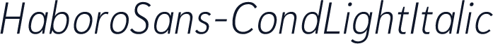 HaboroSans-CondLightItalic