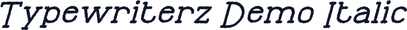 Typewriterz Demo Italic
