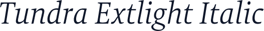 Tundra Extlight Italic