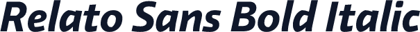 Relato Sans Bold Italic