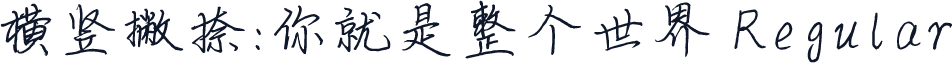 横竖撇捺：你就是整个世界 Regular