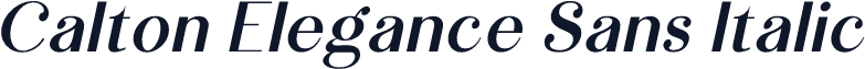 Calton Elegance Sans Italic