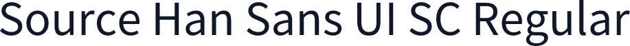 Source Han Sans UI SC Regular