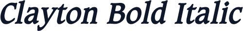 Clayton Bold Italic
