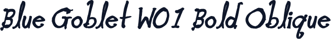 Blue Goblet W01 Bold Oblique