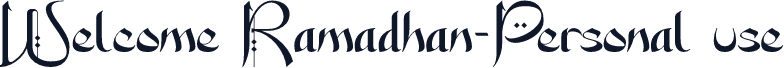 Welcome Ramadhan-Personal use