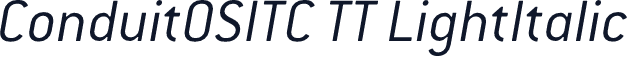 ConduitOSITC TT LightItalic