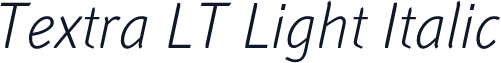 Textra LT Light Italic