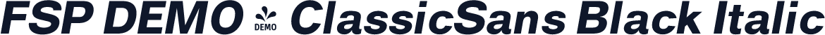 FSP DEMO - ClassicSans Black Italic
