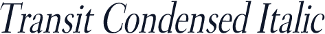 Transit Condensed Italic