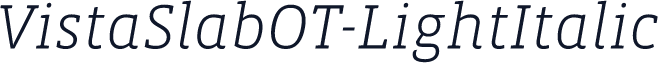 VistaSlabOT-LightItalic