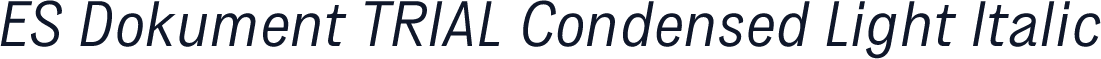 ES Dokument TRIAL Condensed Light Italic