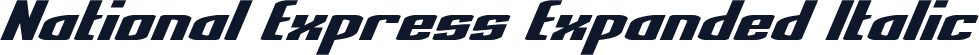 National Express Expanded Italic
