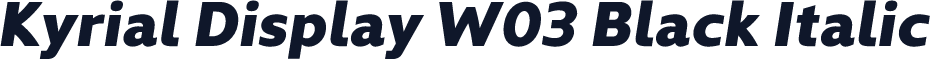 Kyrial Display W03 Black Italic