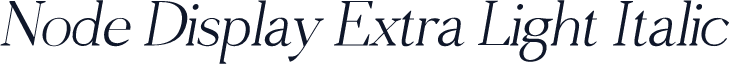 Node Display Extra Light Italic