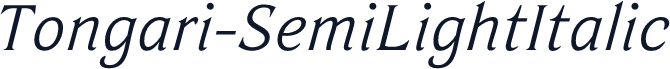 Tongari-SemiLightItalic