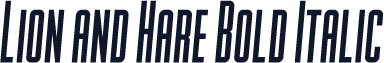 Lion and Hare Bold Italic