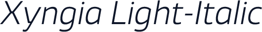 Xyngia Light-Italic