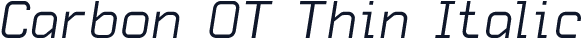 Carbon OT Thin Italic