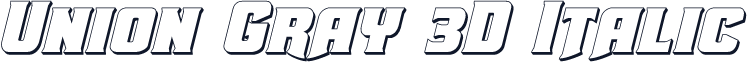Union Gray 3D Italic