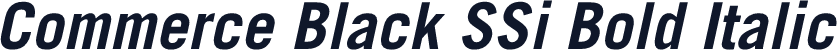 Commerce Black SSi Bold Italic