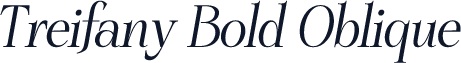 Treifany Bold Oblique