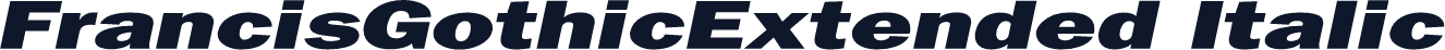 FrancisGothicExtended Italic