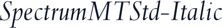 SpectrumMTStd-Italic