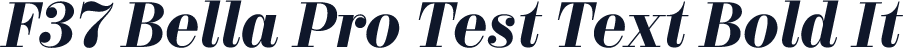 F37 Bella Pro Test Text Bold It