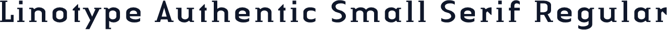 Linotype Authentic Small Serif Regular