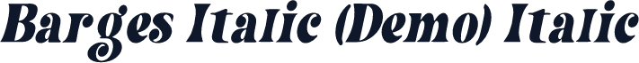 Barges Italic (Demo) Italic