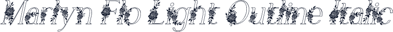 Marlyn Flo Light Outline Italic