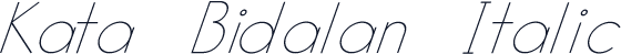 Kata Bidalan Italic