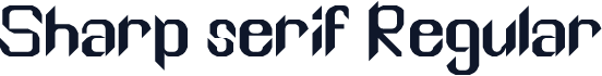 Sharp serif Regular