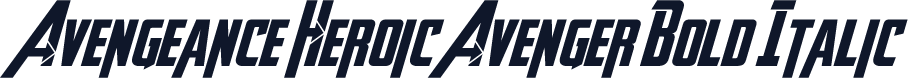 Avengeance Heroic Avenger Bold Italic