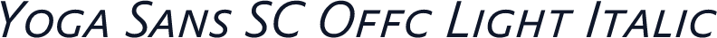 Yoga Sans SC Offc Light Italic