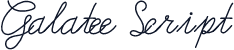 Galatee Script