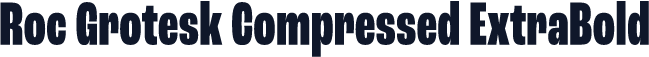 Roc Grotesk Compressed ExtraBold