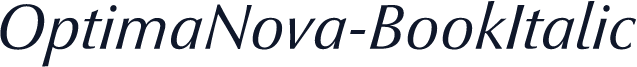 OptimaNova-BookItalic