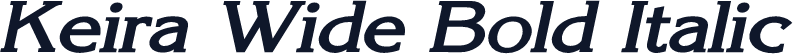 Keira Wide Bold Italic