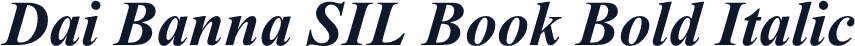 Dai Banna SIL Book Bold Italic