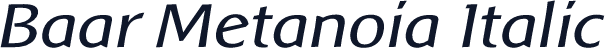 Baar Metanoia Italic