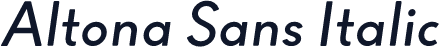 Altona Sans Italic